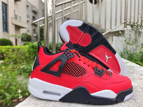 Men's Running weapon Air Jordan 4 Red Shoes 0152