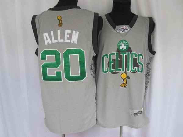 Celtics #20 Ray Allen Stitched Grey 2010 Finals Commemorative NBA Jersey