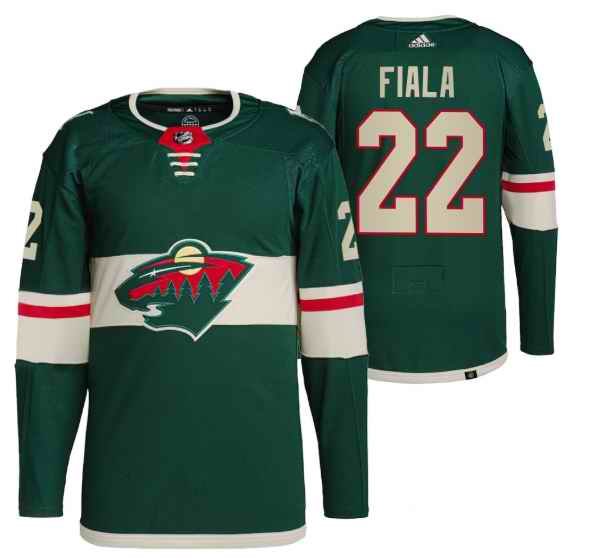 Men's Minnesota Wild #22 Kevin Fiala Green Stitched Jersey