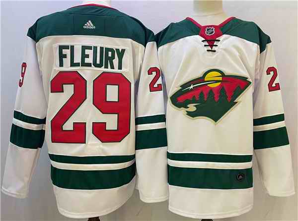 Men's Minnesota Wild #29 Marc-Andre Fleury White Stitched Jersey