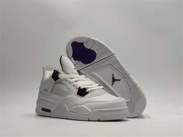 Women's Running weapon Air Jordan 4 Whiite Shoes 037