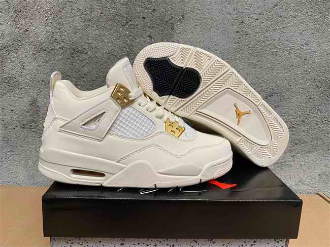 Women's Running weapon Air Jordan 4 Cream Shoes 088