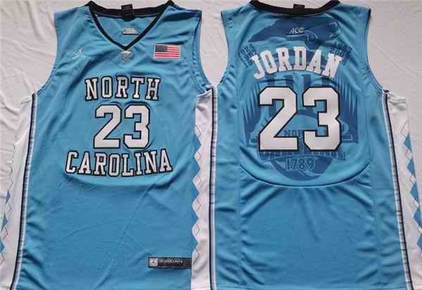 Men's North Carolina Tar Heels #23 Michael Jordan Light Blue Stitched Jersey