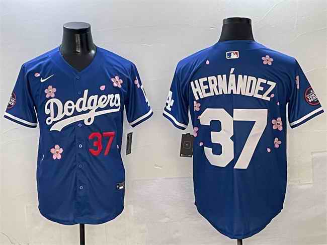 Men's Los Angeles Dodgers #37 Teoscar Hern
