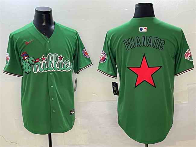 Men's Philadelphia Phillies Phanatic Green Limited Stitched Jersey