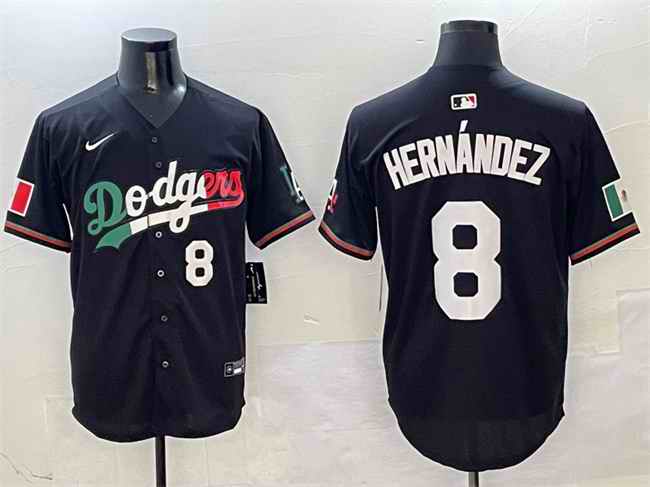 Men's Los Angeles Dodgers #8 Enrique Hern