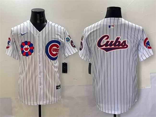 Men's Chicago Cubs Team Big Logo White 2025 Tokyo Series Limited Stitched Baseball Jersey