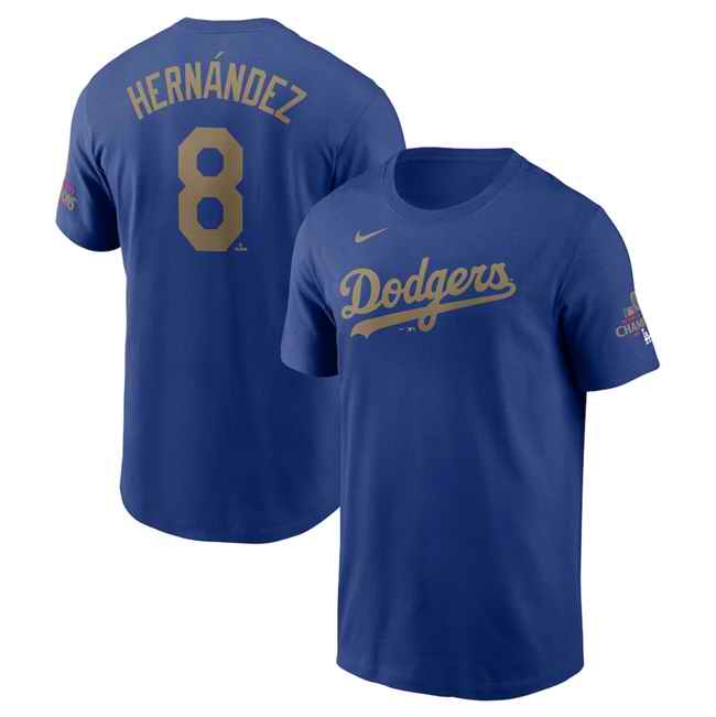 Men's Los Angeles Dodgers #8 Enrique Hern