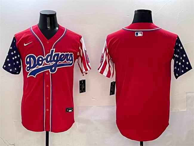 Men's Los Angeles Dodgers Blank Red American Style Limited Stitched Baseball Jersey