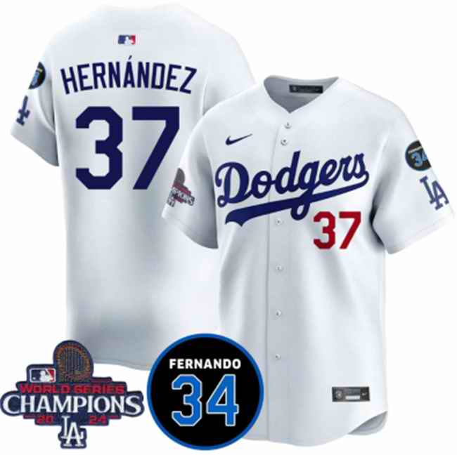 Men's Los Angeles Dodgers #37 Teoscar Hern