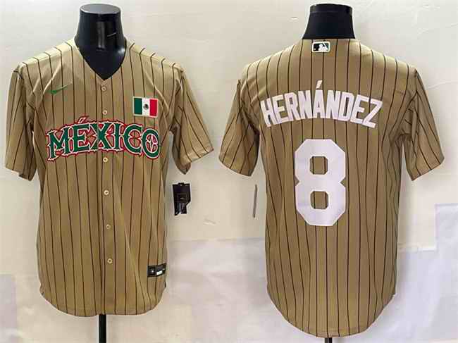 Men's Mexico Baseball #8 Enrique Hern