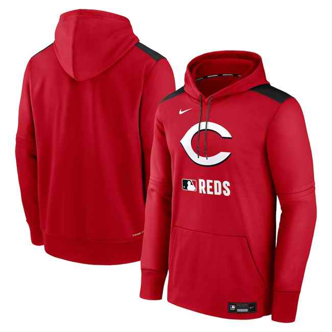 Men's Cincinnati Reds Red Collection Performance Pullover Hoodie