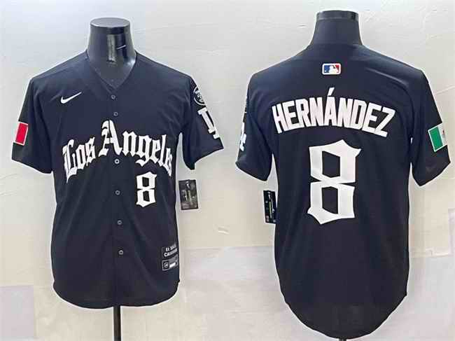 Men's Los Angeles Dodgers #8 Enrique Hern