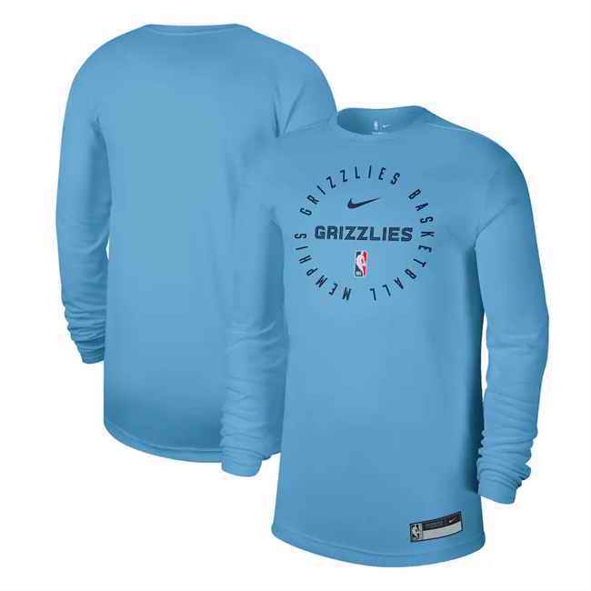 Men's Memphis Grizzlies Light Blue 2024/25 Legend On-Court Practice Long Sleeve T-Shirt