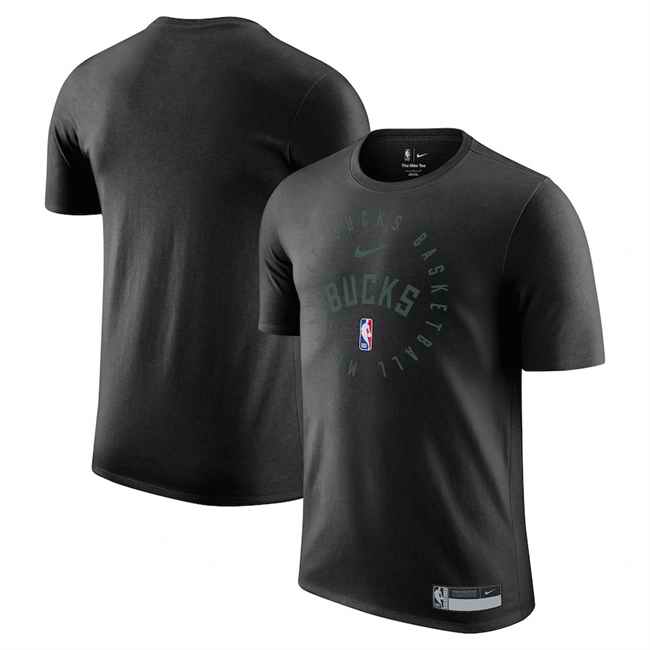 Men's Milwaukee Bucks Black 2024/25 Legend On-Court Practice Performance T-Shirt