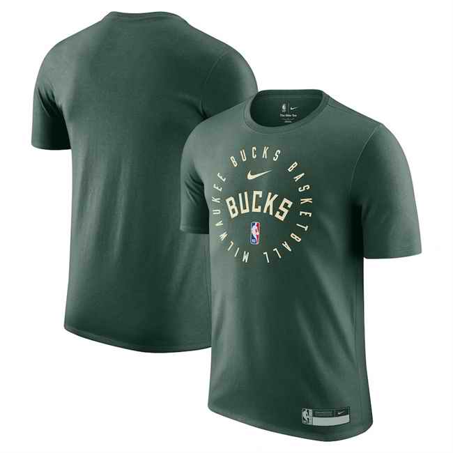 Men's Milwaukee Bucks Hunter Green 2024/25 Legend On-Court Practice Performance T-Shirt