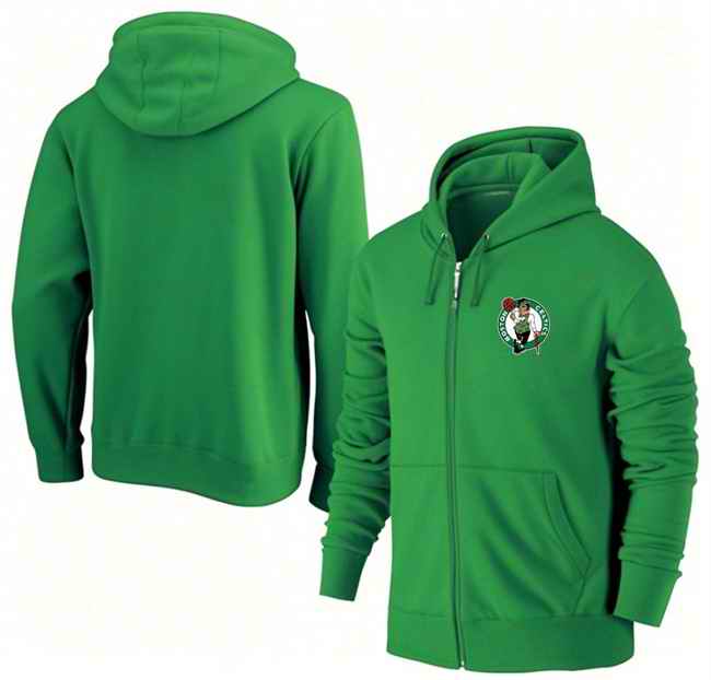 Men's Boston Celtics Green Primary Logo Full-Zip Hoodie