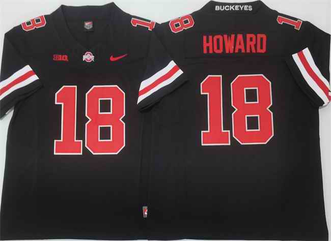 Men's Ohio State Buckeyes #18 Will Howard Black 2025 F.U.S.E. Limited Stitched Jersey