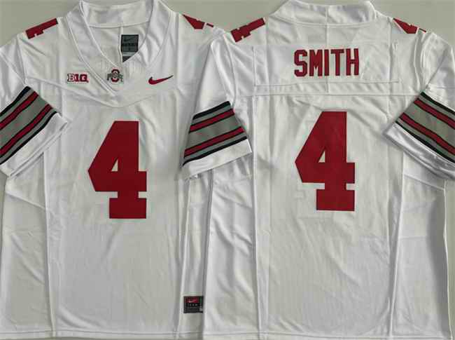 Men's Ohio State Buckeyes #4 Jeremiah Smith White 2025 F.U.S.E. Limited Stitched Jersey