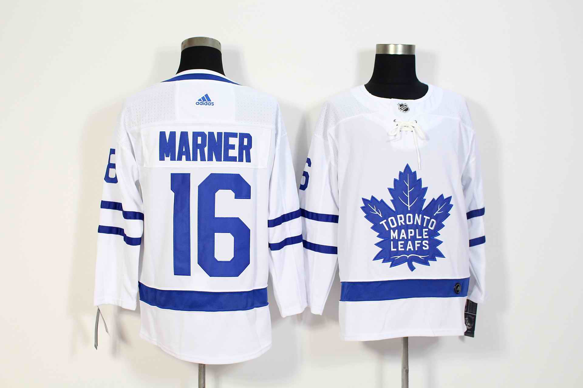 Men's Adidas Toronto Maple Leafs #16 Mitchell Marner White Stitched Jersey