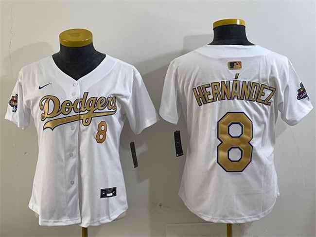 Women's Los Angeles Dodgers #8 Enrique Hern