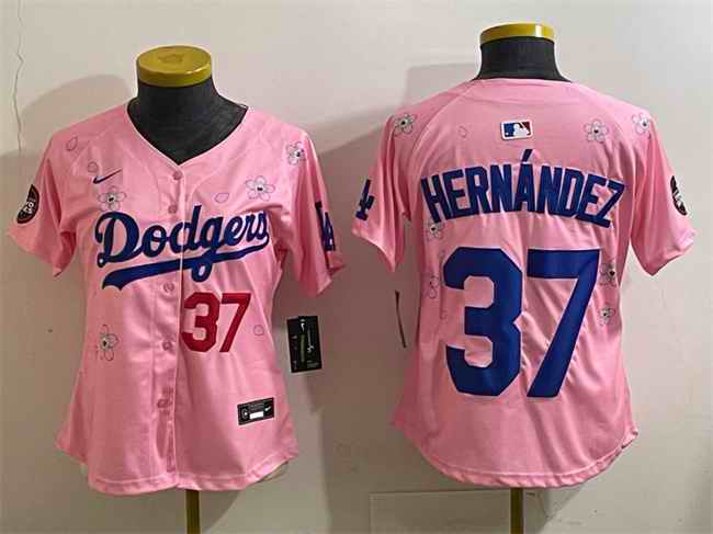 Women's Los Angeles Dodgers #37 Teoscar Hern