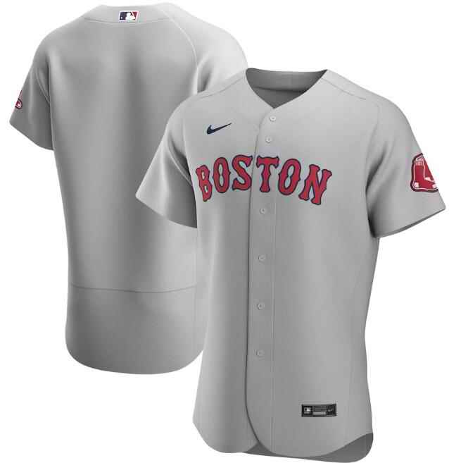 Women's Boston Red Sox Blank Grey Stitched Baseball Jersey(Run Small)