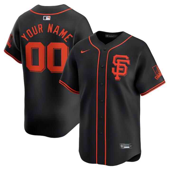 Women's San Francisco Giants ACTIVE PLAYER Custom Black 2024 Alternate Limited Stitched Baseball Jersey(Run Small)