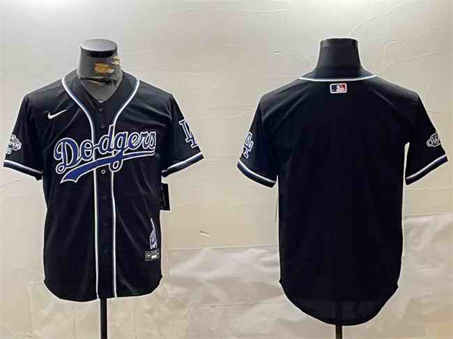 Women's Los Angeles Dodgers Blank Black 2024 World Series Champions Limited Stitched Baseball Jersey(Run Small)