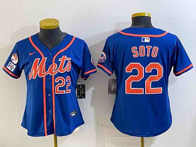 Youth New York Mets #22 Juan Soto Royal 2025 Spring Training Alternate Limited Stitched Baseball Jersey