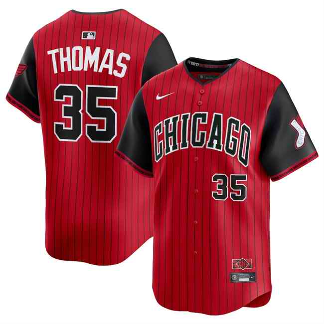 Youth Chicago White Sox #35 Frank Thomas Red/Black 2025 City Connect Limited Stitched Baseball Jersey