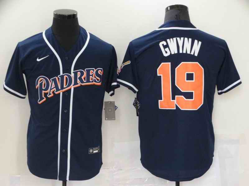 Youth San Diego Padres #19 Tony Gwynn Navy Cool Base Stitched Baseball Jersey