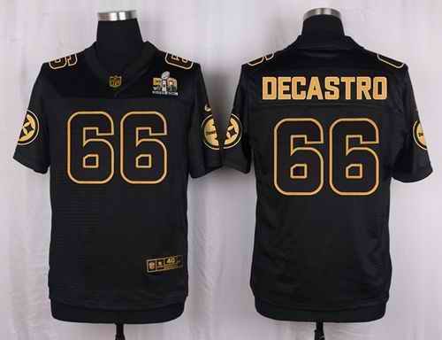 Nike Steelers #66 David DeCastro Black Men's Stitched NFL Elite Pro Line Gold Collection Jersey