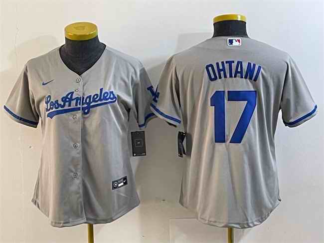 Youth Los Angeles Dodgers #17 Shohei Ohtani Grey Stitched Baseball Jersey