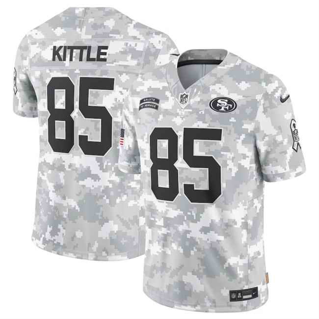 Men's San Francisco 49ers #85 George Kittle 2024 F.U.S.E Arctic Camo Salute to Service Limited Stitched Football Jersey