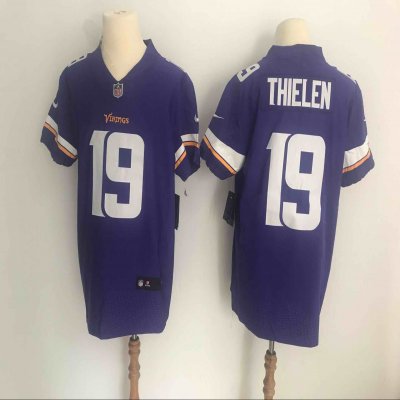 Men's Minnesota Vikings #19 Adam Thielen Purple Vapor Untouchable Elite Stitched NFL Jersey