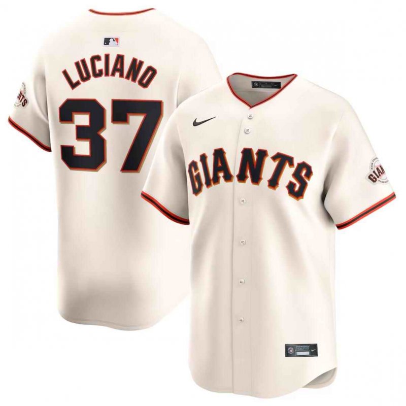 Men's San Francisco Giants #37 Marco Luciano Cream 2024 Home Limited Stitched Baseball Jersey