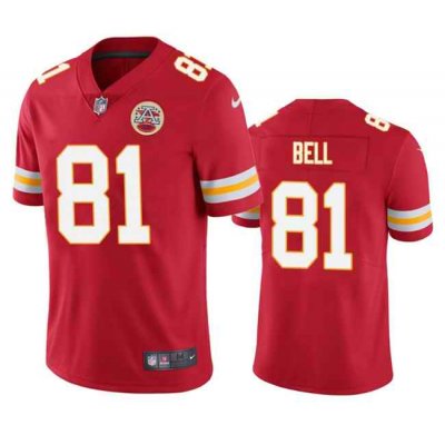 Men's Kansas City Chiefs #81 Blake Bell Red Vapor Untouchable Limited Stitched Jersey