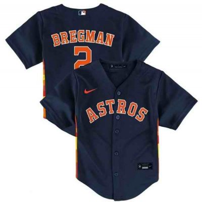 Toddler Houston Astros #2 Alex Bregman Navy Stitched Baseball Jersey