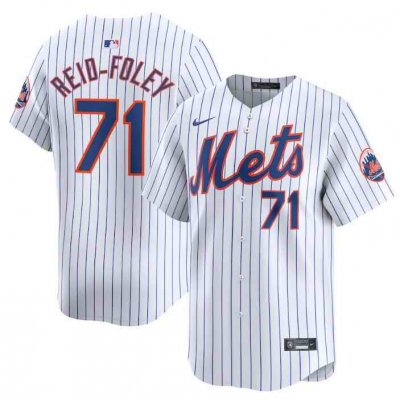 Men's New York Mets #71 Sean Reid-Fole White 2024 Home Limited Stitched Baseball Jersey