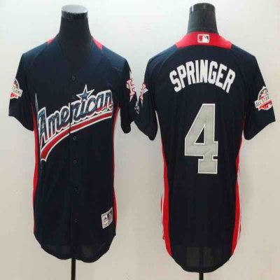 American League #4 George Springer Navy 2018 MLB All-Star Game Home Run Derby Jersey