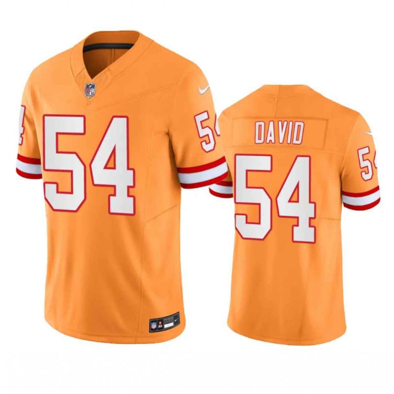 Men's Tampa Bay Buccaneers #54 Lavonte David Orange 2023 F.U.S.E.  Throwback Limited Stitched Jersey