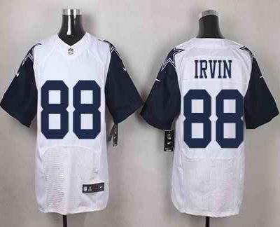 Nike Cowboys #88 Michael Irvin White Men's Stitched NFL Elite Rush Jersey