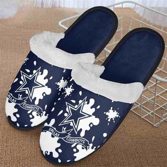 Men's Dallas Cowboys Team Logo Staycation Slippers/Shoes(Pls check description for details) 002