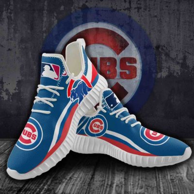 Men's MLB Chicago Cubs Mesh Knit Sneakers/Shoes 005