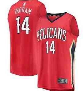 Men's New Orleans Pelicans #14 Brandon Ingram Red Stitched Jersey