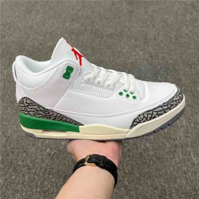 Men's Running weapon Air Jordan 3 White/Green Shoes 085