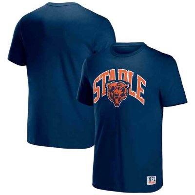 Men's Chicago Bears x Staple Navy Logo Lockup T-Shirt