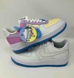 Men's Air Force 1 White/Blue Shoes 0139