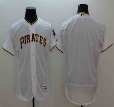 Pirates Blank White Flexbase Authentic Collection Stitched MLB Jersey